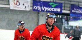 Michal Hlinka měl na prvním ledě dobrou náladu - Michal Hlinka měl na prvním ledě dobrou náladu