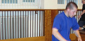 Na žíněnku se bude pokládat Tomáš Nikodým. - Letní příprava juniorů Tomáš Nikodým