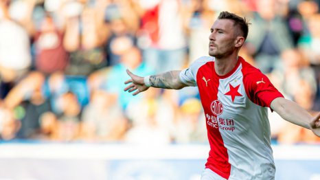 Mlada Boleslav, Czech Republic. 9th May, 2018. Players of Slavia