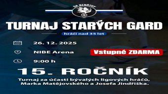 15. ročník Vánočního turnaje hráčů nad 35 let s účastí bývalých prvoligových hráčů! Pátek 26.12. v Dražice Nibe aréně od 9 hodin!
