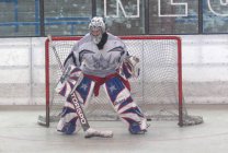 Václav Tábor v akci. - Trénink gólmanů Václav Tábor